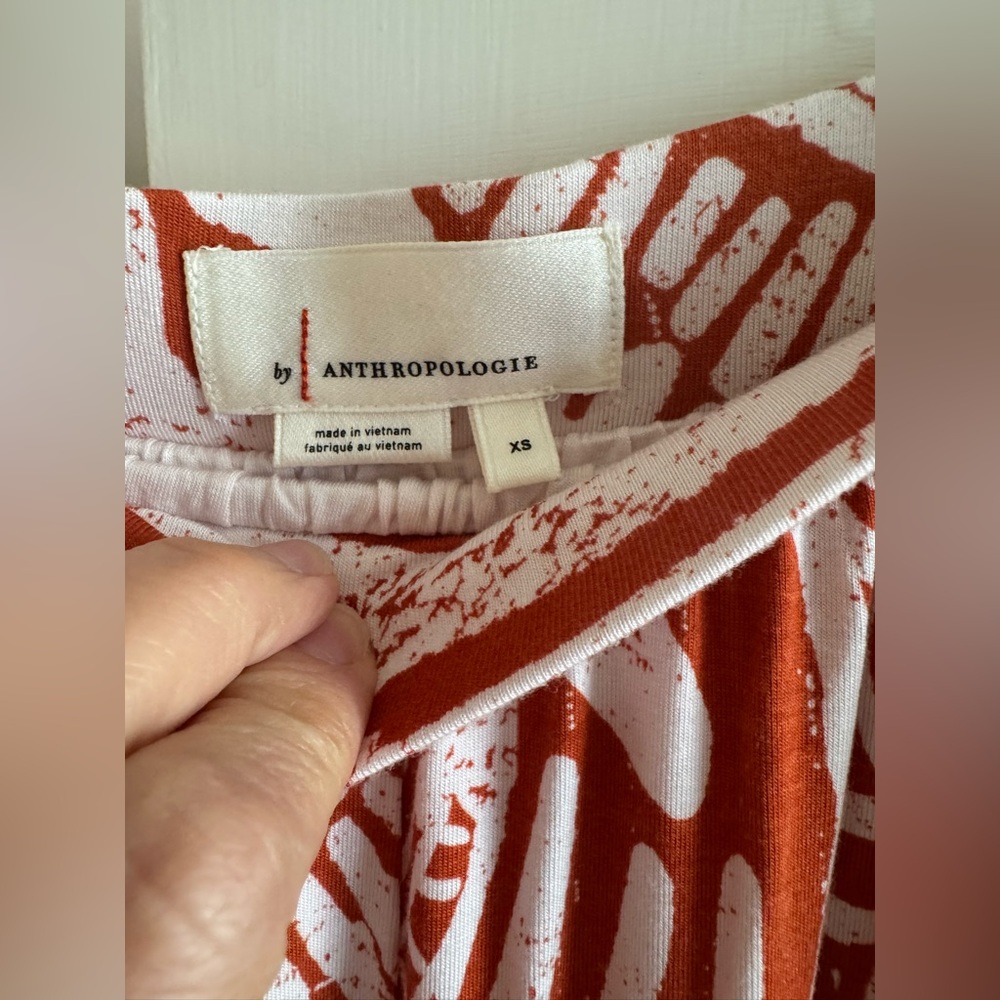 Rust and White Boho Women's Skirt by Anthropologie - Picture 2 of 2